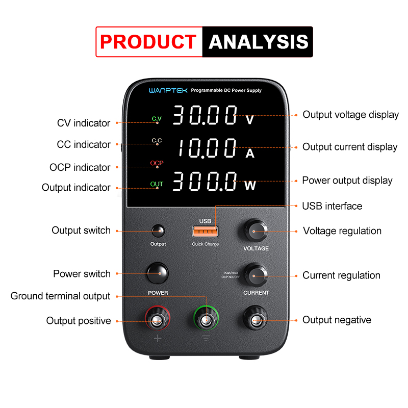 Nguồn cấp điện một chiều có th - đánh giá và giá Programmable Dc Power Supply 30V 10A