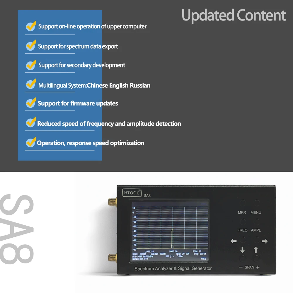 Handheld Spectrum Analyzer wit - đánh giá và giá Signal Generator Spectrum Analyzer