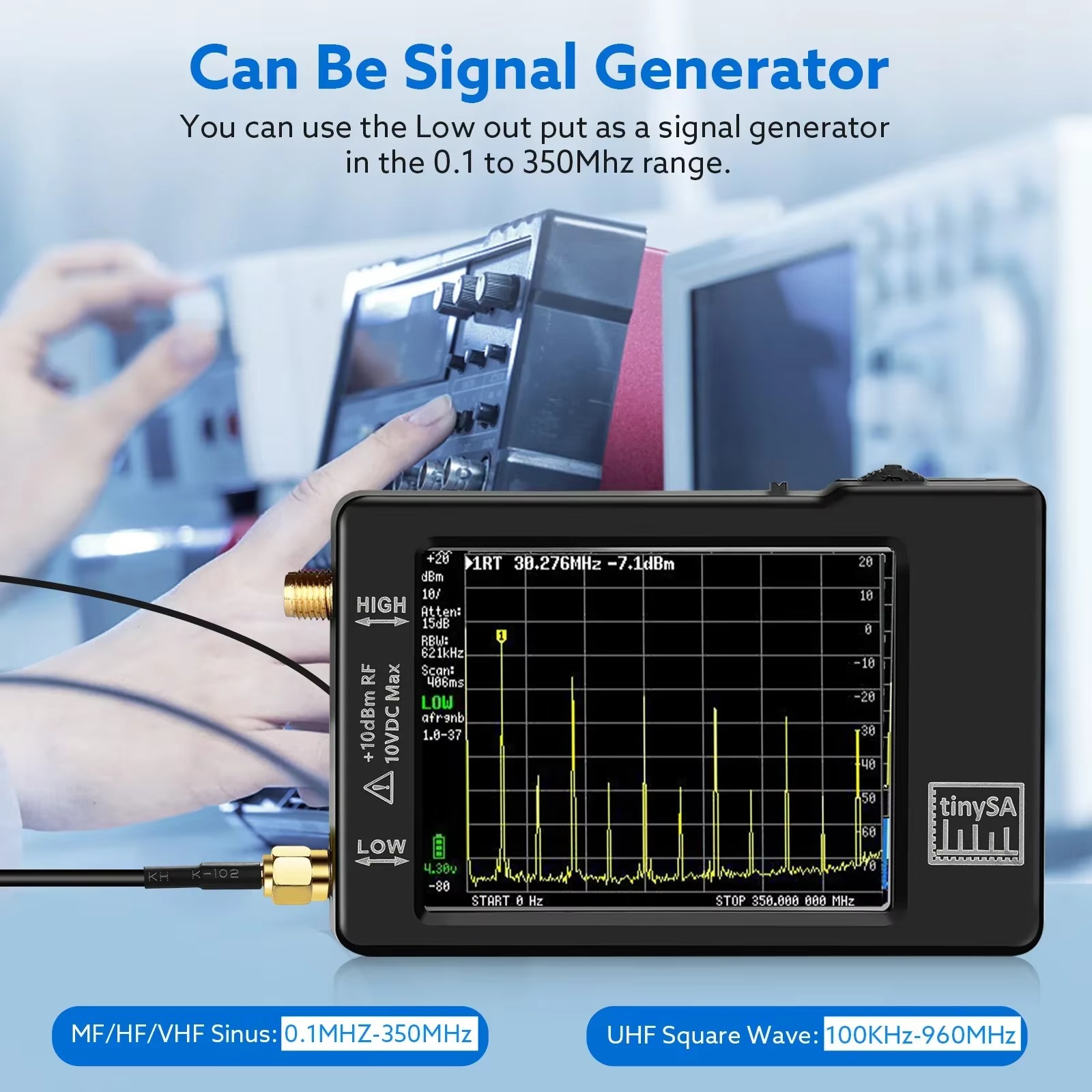 Upgraded Tiny Spectrum Analyze - đánh giá và giá Signal Generator Spectrum Analyzer